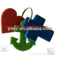 promotional keyring custom logo polyester wool felt keychain